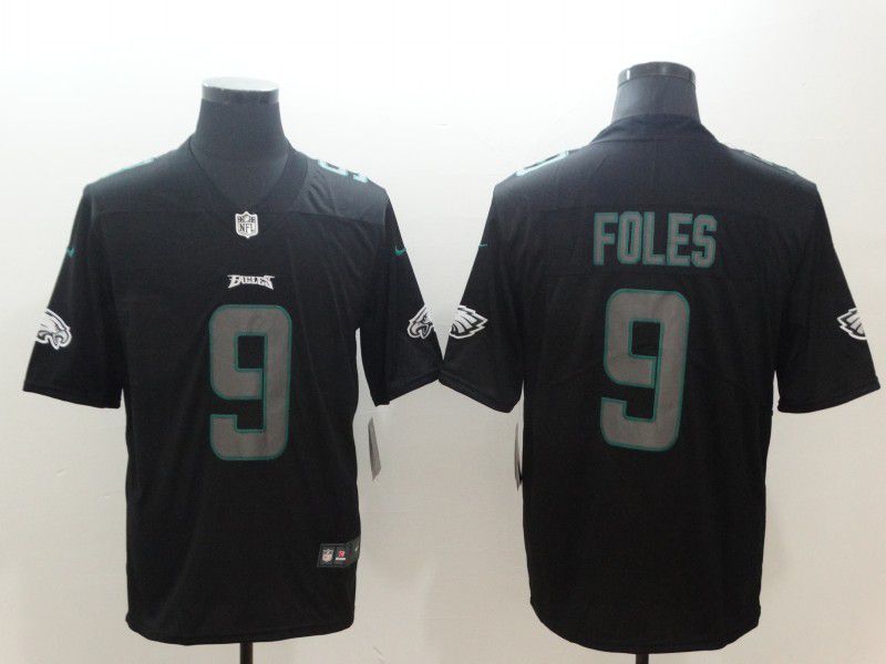 Men Philadelphia Eagles #9 Foles Nike Fashion Impact Black Color Rush Limited NFL Jerseys->new york giants->NFL Jersey